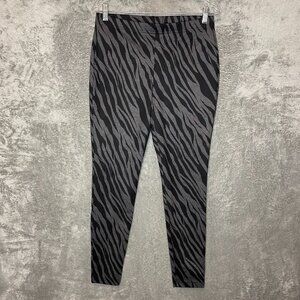 Chicos 1 Women Fabulously Slimming Animal Zebra Print Pull On Ankle Legging 8